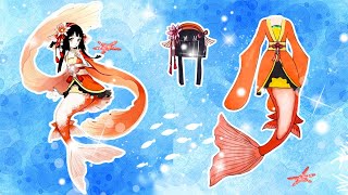 手工紙娃娃玩具：紙娃娃裝扮，《陰陽師》鯉魚精裝扮