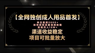 最新全网独创首发，成人用品赛道引流获客，月入10w保姆级教程------5、项目实操 自拍视频玩法