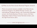 What are the Nova Scotia Nominee Program streams?