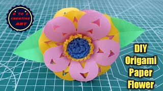 Beautiful Paper Craft Tutorial / Easy Paper Flower Decoration / DIY School Project Paper Flower