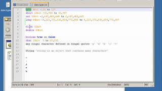 Java tutorial 2 - data types & arithmetic PART ONE (of 2)