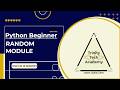 Python for Beginners 006 Random Module