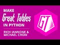 Great Tables: Make beautiful, publication quality tables in Python | Rich Iannone & Michael Chow