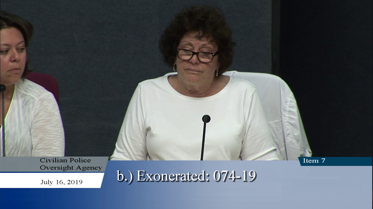 Civilian Police Oversight Agency Meeting July 16 2019 Youtube