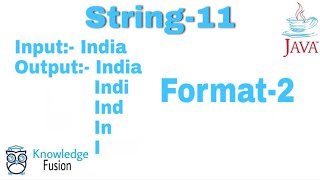 Print the string in the given format | Format - 2 | String Programs | JAVA | ICSE