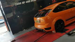 Focus ST hybrid tuned on dyno w/ Over-run (flames