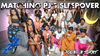 WE HAD A MATCHING PAJAMA SLEEPOVER !! [ FT. YOUNG N TURNT AND FUNNYMIKE ]