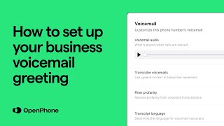How to set up your business voicemail greeting in Quo (formerly OpenPhone)