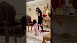 Actress Sayyeshaa dance with daughter #shorts