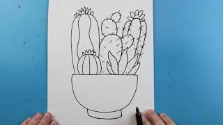 CACTUS BOWL ART LESSON