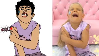 Diana and Roma The Boo Boo Story Drawing Meme - Kids Diana Show