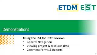 FDOT ETAT Tools Upgrade in the EST Lesson 01 Navigation and Action Items 4 14 2021