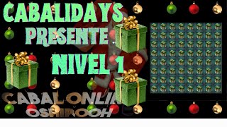 [CABAL ONLINE] - ABRI 150 PRESENTES NIVEL 1 - COLEÇÃO CABALIDAYS