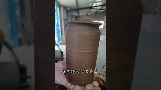 ceramic art 花瓶純手工拉坯在晾干中，期待您來直播間選購