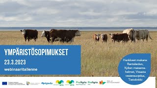 Ympäristosopimukset -info 23.3.2023 webinaaritallenne