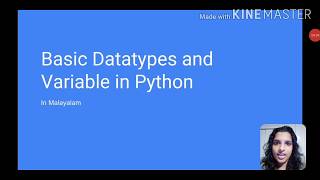 Basic Datatypes and Variable in Python explained in Malayalam #datascience #python