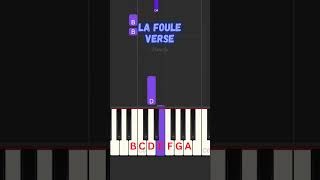 La Foule 👥 EASY Verse 👥 Edith Piaf #shorts #pianotutorial