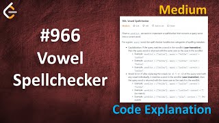 Vowel Spellchecker | Live Coding with Explanation | Leetcode - 966