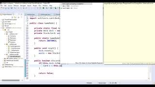 Java Solitaire 7 Move Card from Deck to Waste Pile