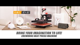 CREWORKS 8 in 1 Heat Press Machine