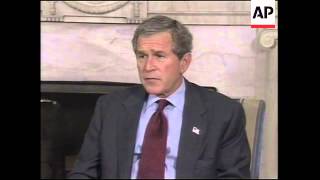Bush and Powell comment on military action
