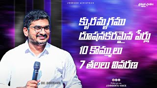 కూృర మృగము, దూషనకరమైన పేర్లు,10 కొమ్ములు 7 తలలు వివరణ.