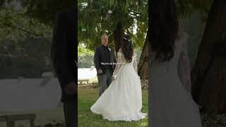 First look with dad 🤍😭 #wedding #weddingdress #crying #father #emotional #bride #firstlook