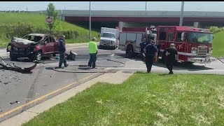 Crash with flames leads to medical attention on scene of I-680 accident