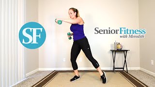 Senior Fitness - Standing Cardio Exercises For Seniors Using Dumbbells