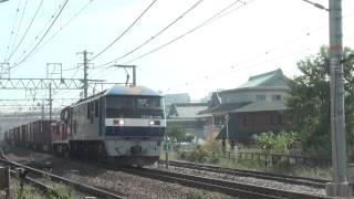 JR貨物　2077レ　代走　EF210 128号機　シンパ＋次位無動  DE10 1202号機　2013年11月