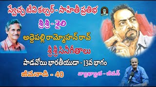 జీవనాడి - 40వ భాగం,శ్రీశ్రీ సాహిత్యం (శ్రీశ్రీ - శైలి)అద్దెపల్లి రామ్మోహన్ రావ్ వ్యాఖ్యాత - జీవన్.