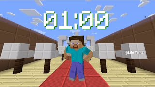 1 Minute Timer Minecraft with Dancing Minecraft Characters | Fun Countdown