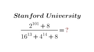 Can you Pass Stanford University Admission Simplification Problem? #maths #exponent #education #math