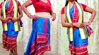 sambalpuri style saree kese pehne/how to wear sambalpuri saree/looks awesome in sambalpuri saree