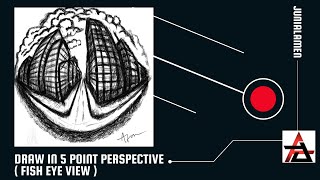 Draw In 5  Point Perspective ( Fish Eye View )