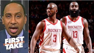 Blame Chris Paul, Mike D'Antoni for James Harden's unhappiness - Stephen A. | First Take
