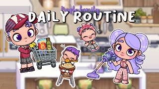 VLOG: WINTER DAILY ROUTINE PURPLE FAMILY | AVATAR WORLD DRAMA ROLEPLAY | PAZU