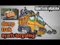 DUMP TRUK ANGKUT BATU NYARIS TERGULING #gambar #trukjoget #truck #trending #gambarmobil #art #sketsa