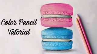 How To Draw Macaron | Color Pencil Tutorial