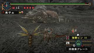 [MHP2G][金冠ハンター]バサルモス金冠大ー旧火山：G級素材ツアー