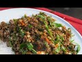 트리플 오리알! 바질 고기 볶음 덮밥  triple duck egg! fried basil meat rice - thai street food