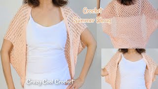 Crochet Summer Shrug - EASY Crochet Cardigan