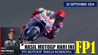 Hasil FP1 MOTOGP Emilia Romagna 2024 - Marc Marquez Tercepat, Martin Kedua - MotoGP Hari ini