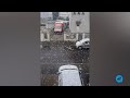 Snow falls in Paris in the early hours of April