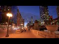 chicago tour at night travel to east wacker dr and state st stunning light 4k