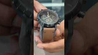 Unboxing Fastrack Mens Watch Black Dial Brown leather strap Multi Function #fastrack #shorts #watch