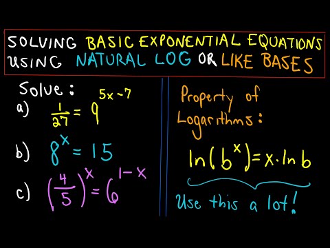 Solving Exponential Equations - Some Basic Examples Solving Exponential Equations - Some Basic Examples