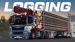 Logging with Scania P 490 Short Cab - Test Run