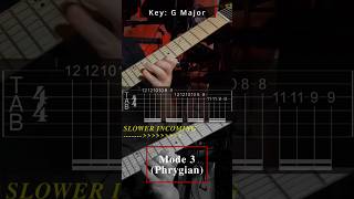 Level up your playing by learning these!  G Major Mode 3 Phrygian #guitar #guitarlesson #musictheory