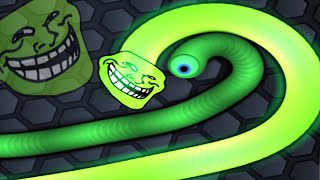 Slither.io - Small Troll Vs Giant Snakes - Slitherio Epic Plays